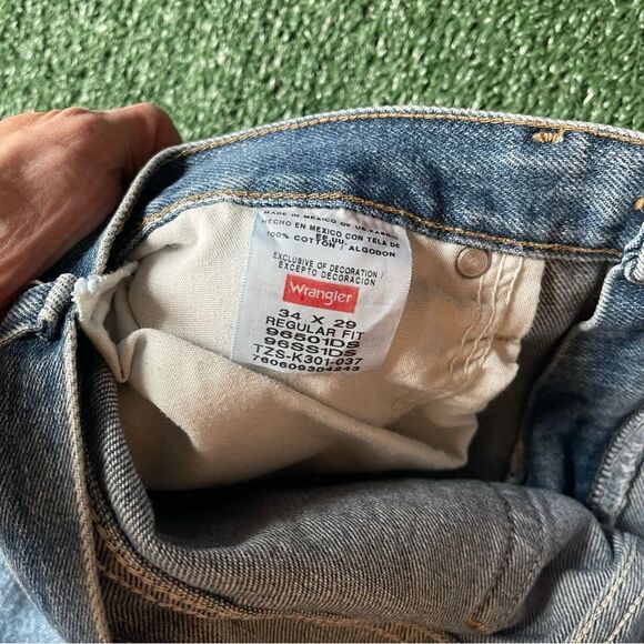 Wrangler Regular Fit Denim Jeans 34x29 - Picture 3 of 5